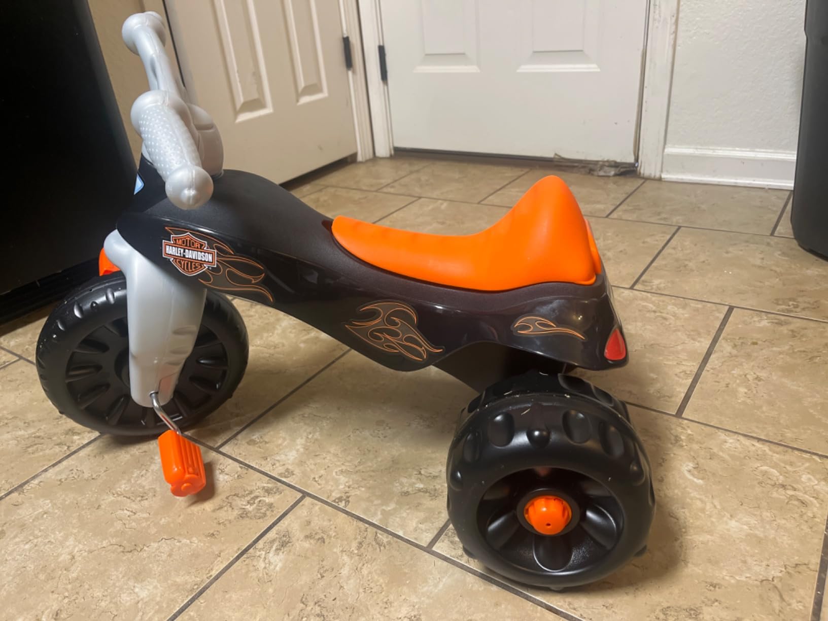 Fisher-Price Toddler Tricycle Harley-Davidson Tough Trike, Toy Bike with Handlebar Grips & Storage for Outdoor Play Kids Ages 2+ Years (Amazon Exclusive) customer photo 2
