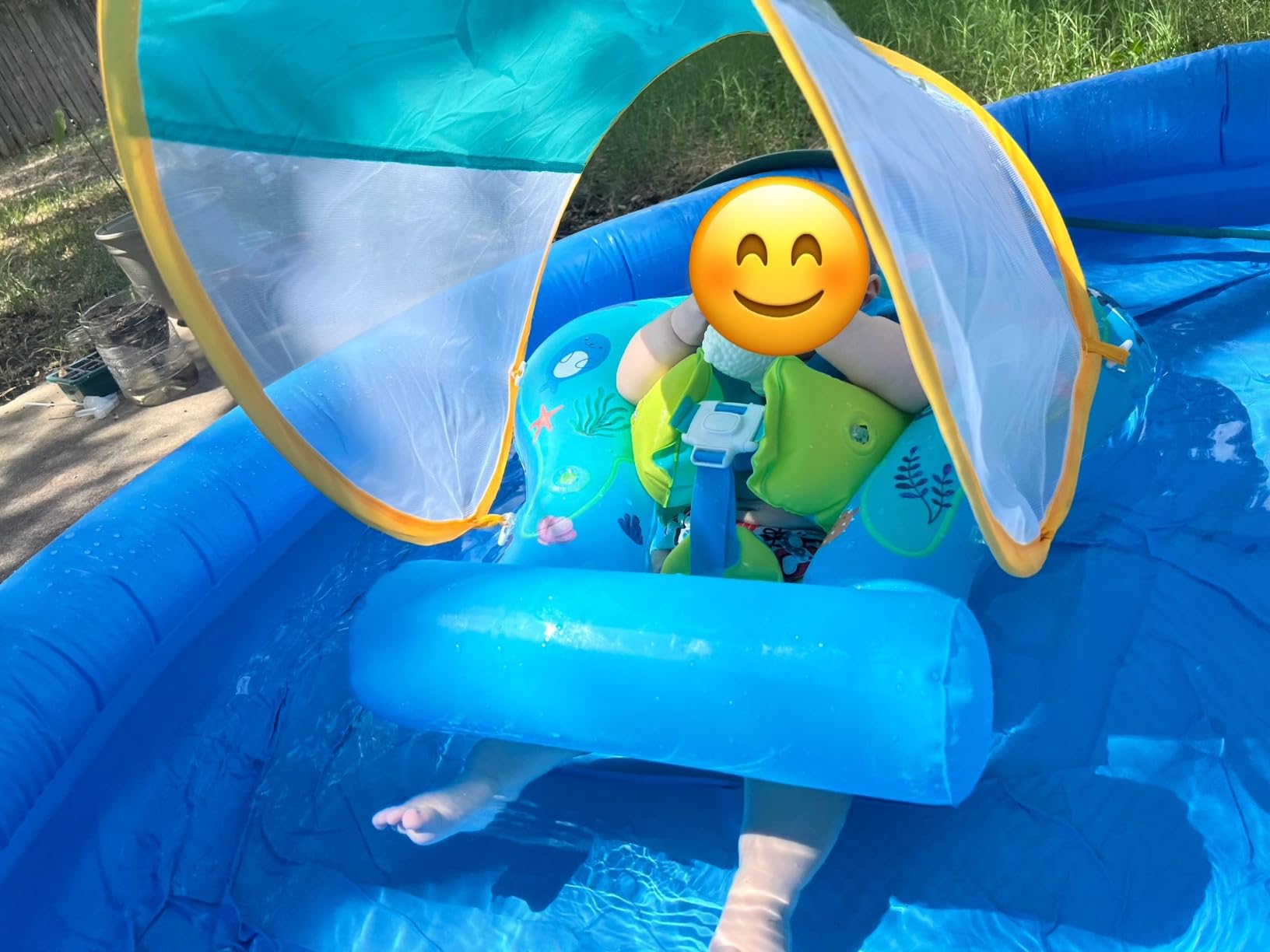 INTEX 58446EP Crystal Blue Inflatable Kiddie Swimming Pool, 66in x 15in customer photo 2