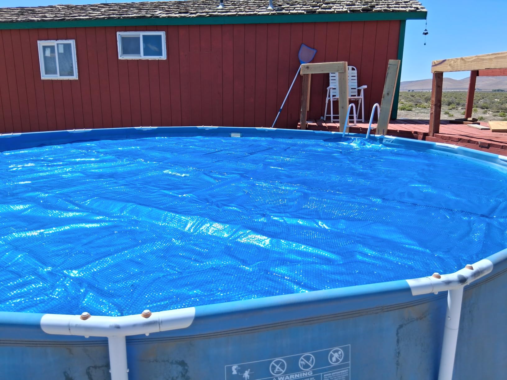 INTEX 28014E Solar Pool Cover: for 16ft Round Easy Set and Metal Frame Pools – Insulates Pool Water – Reduces Water Evaporation – Keeps Debris Out – Reduces Chemical Consumption customer photo 1