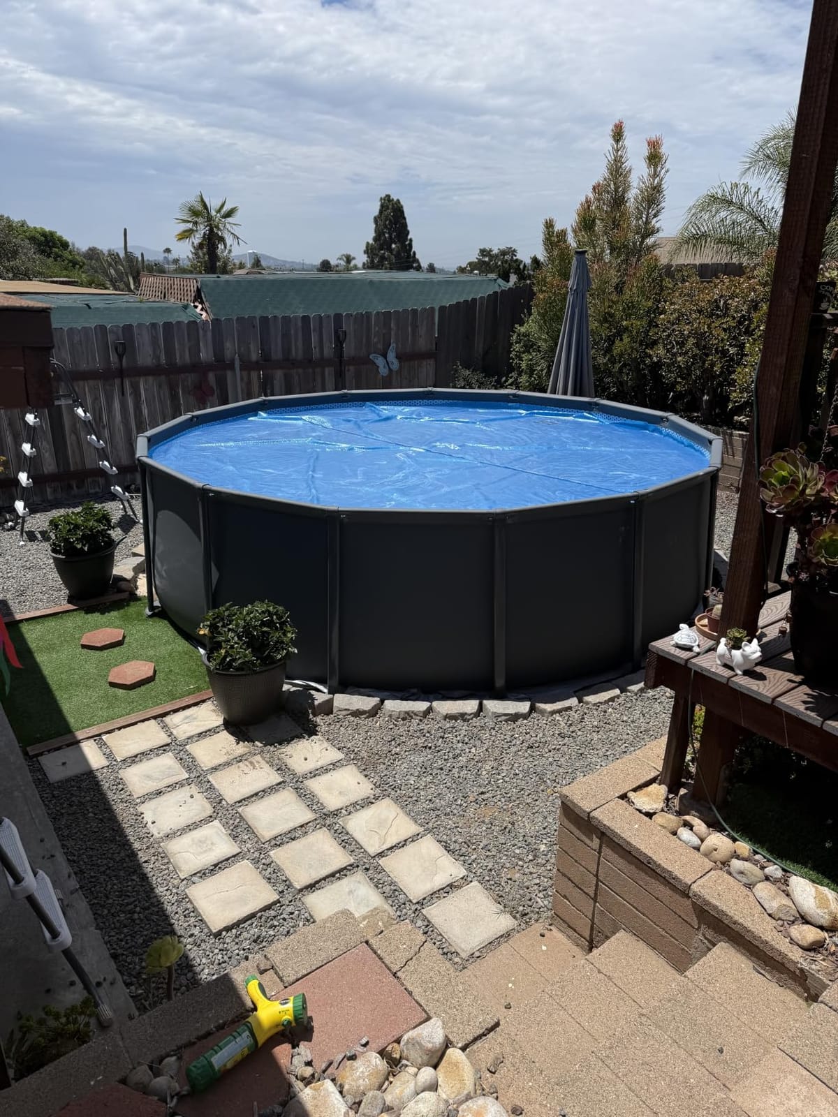 INTEX 28014E Solar Pool Cover: for 16ft Round Easy Set and Metal Frame Pools – Insulates Pool Water – Reduces Water Evaporation – Keeps Debris Out – Reduces Chemical Consumption customer photo 2