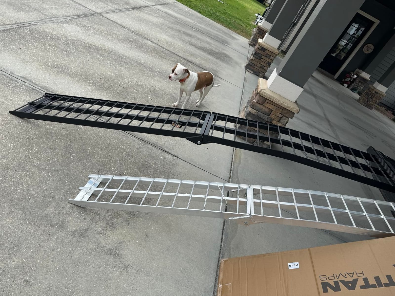 Titan Ramps Aluminum ATV Motorcycle Loading Ramps, 1,200 lb, 9 Ft, 2-Pack customer photo 2
