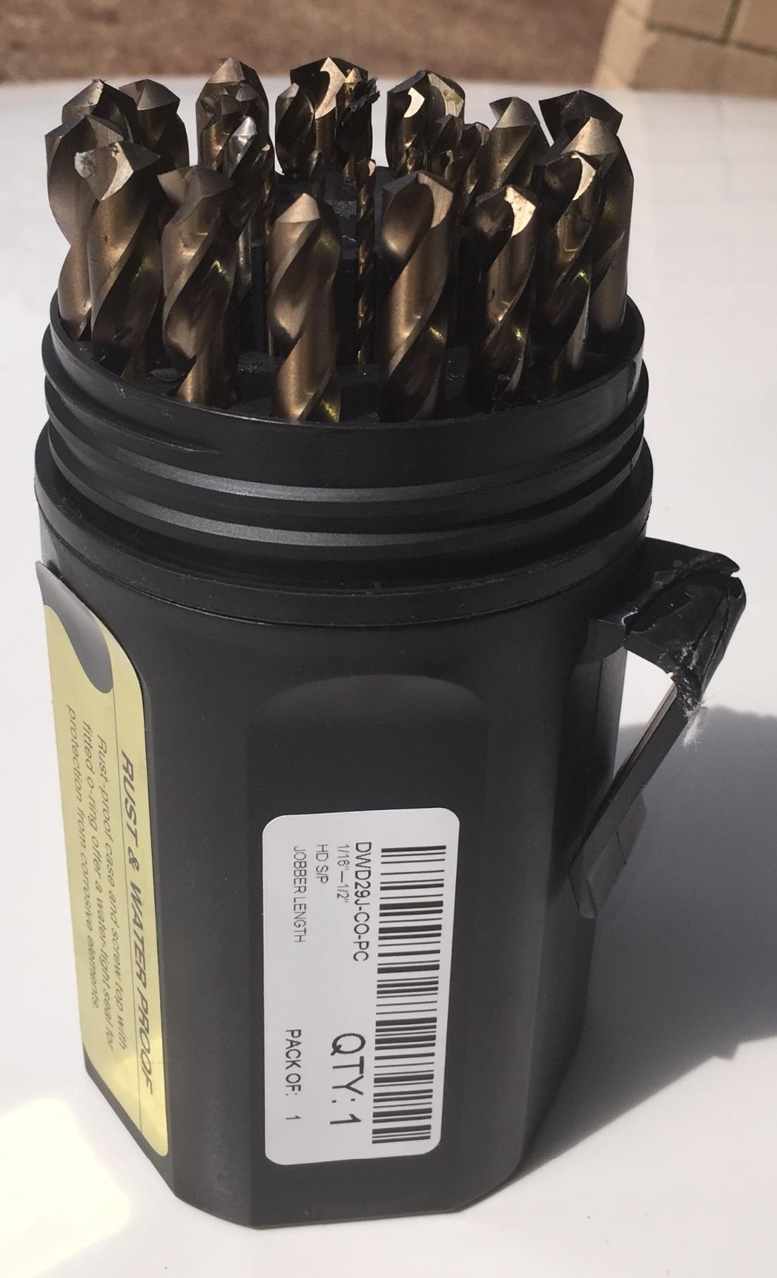 Drill America - DWD29J-CO-PC 29 Piece M35 Cobalt Drill Bit Set in Round Case (1/16