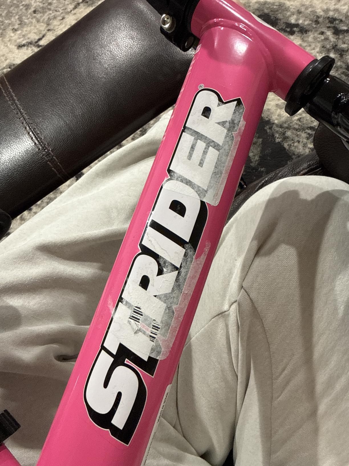 Strider 12 Sport, No Pedal Balance Bike for Kids Ages 1–4 Years, Pink customer photo 2