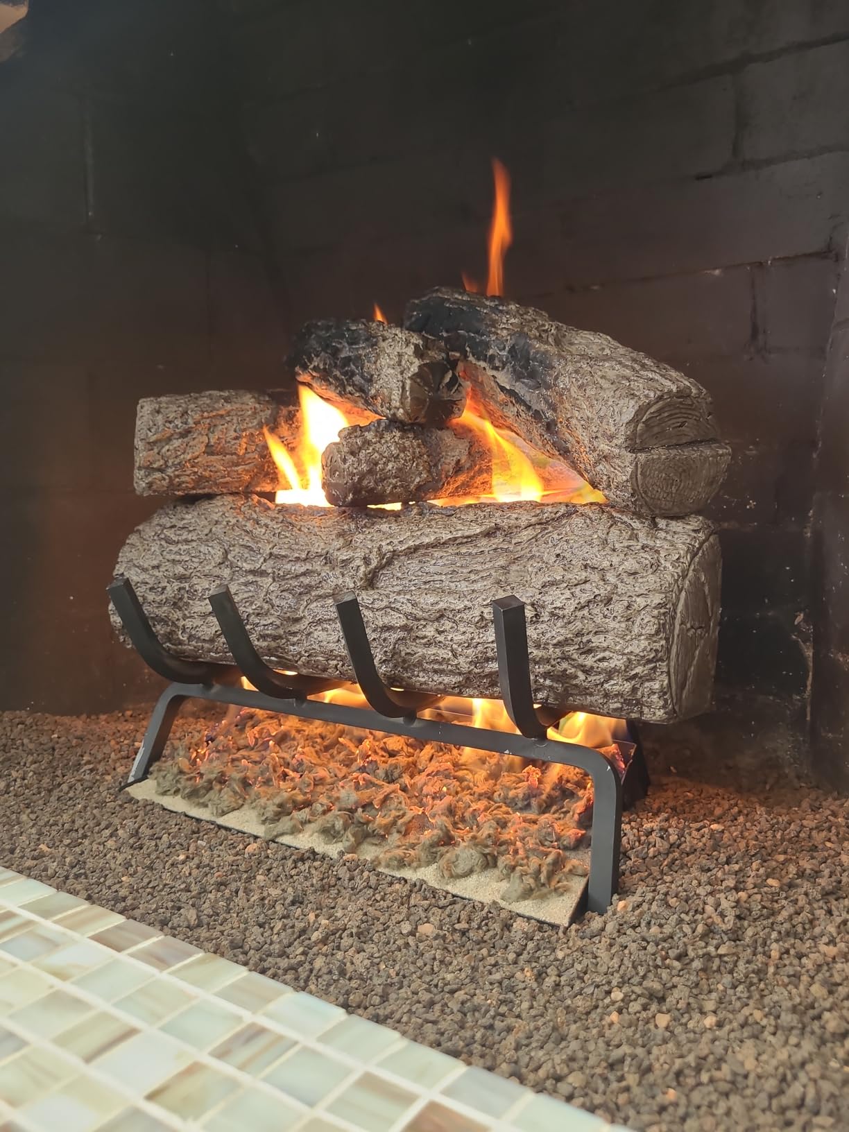 Peterson Fyreside 18-inch Live Oak Log Set with Vented Burner, Match Light Without Gas Connector kit (Natural Gas Only) customer photo 2