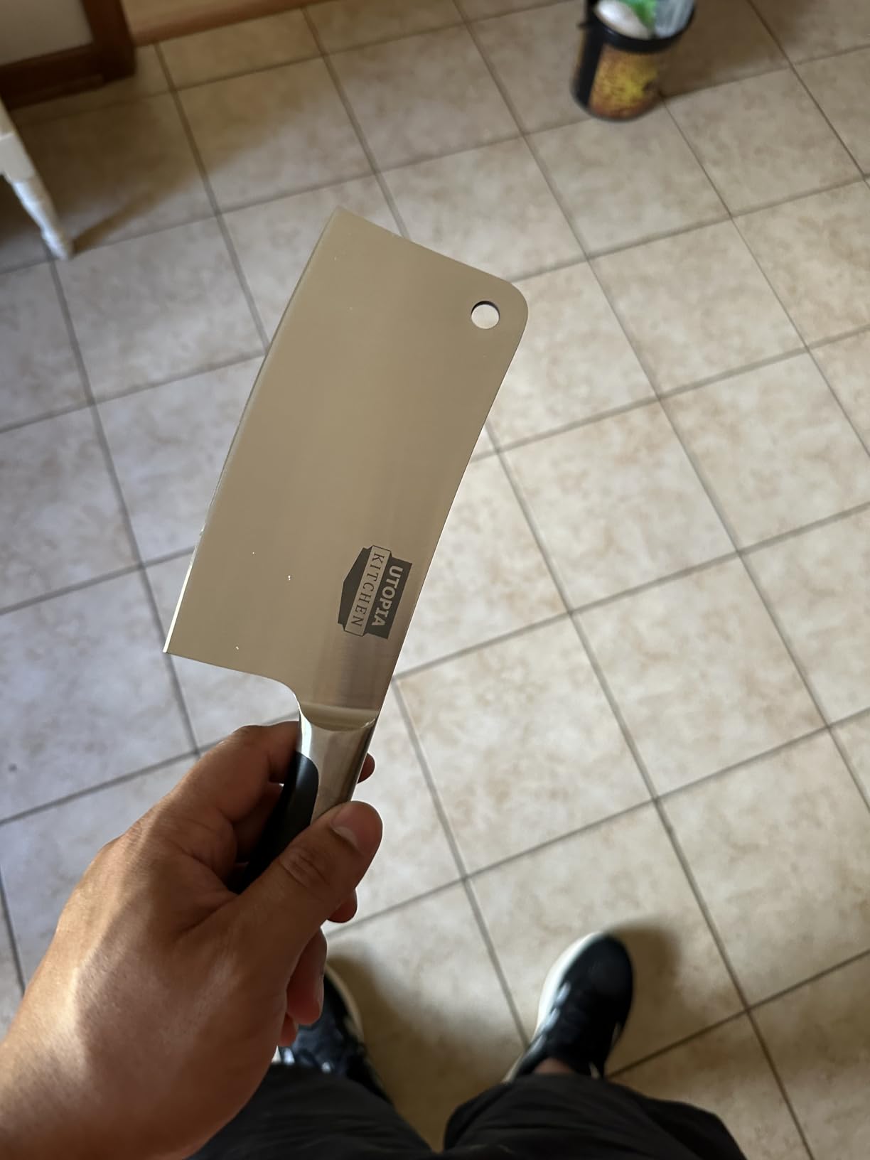 Utopia Kitchen Meat Cleaver Knife 7 Inch Bone Chopper Stainless Steel customer photo 2