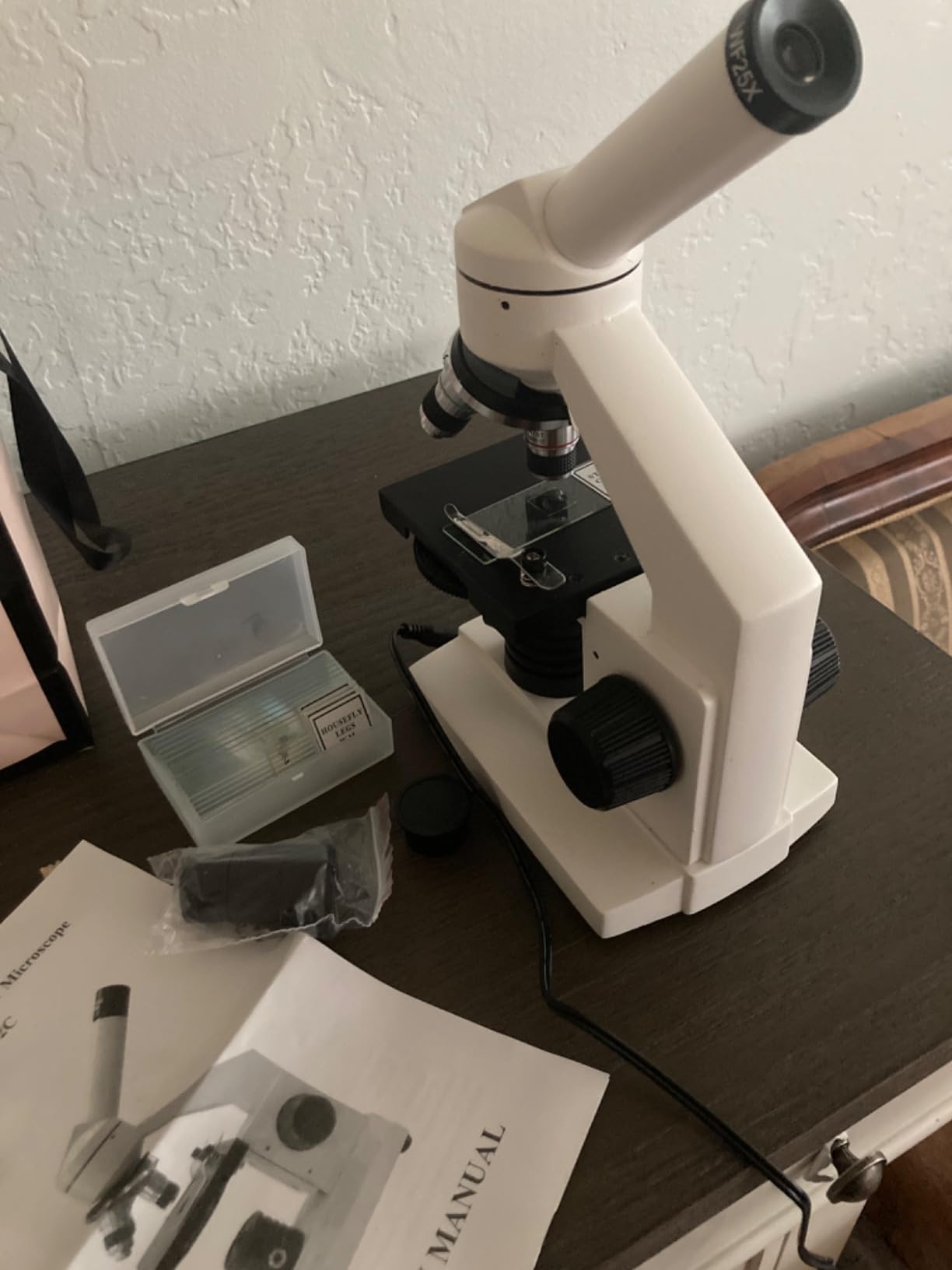 AmScope M102C-PB10 1000X Biological Compound Microscope with Prepared customer photo 2