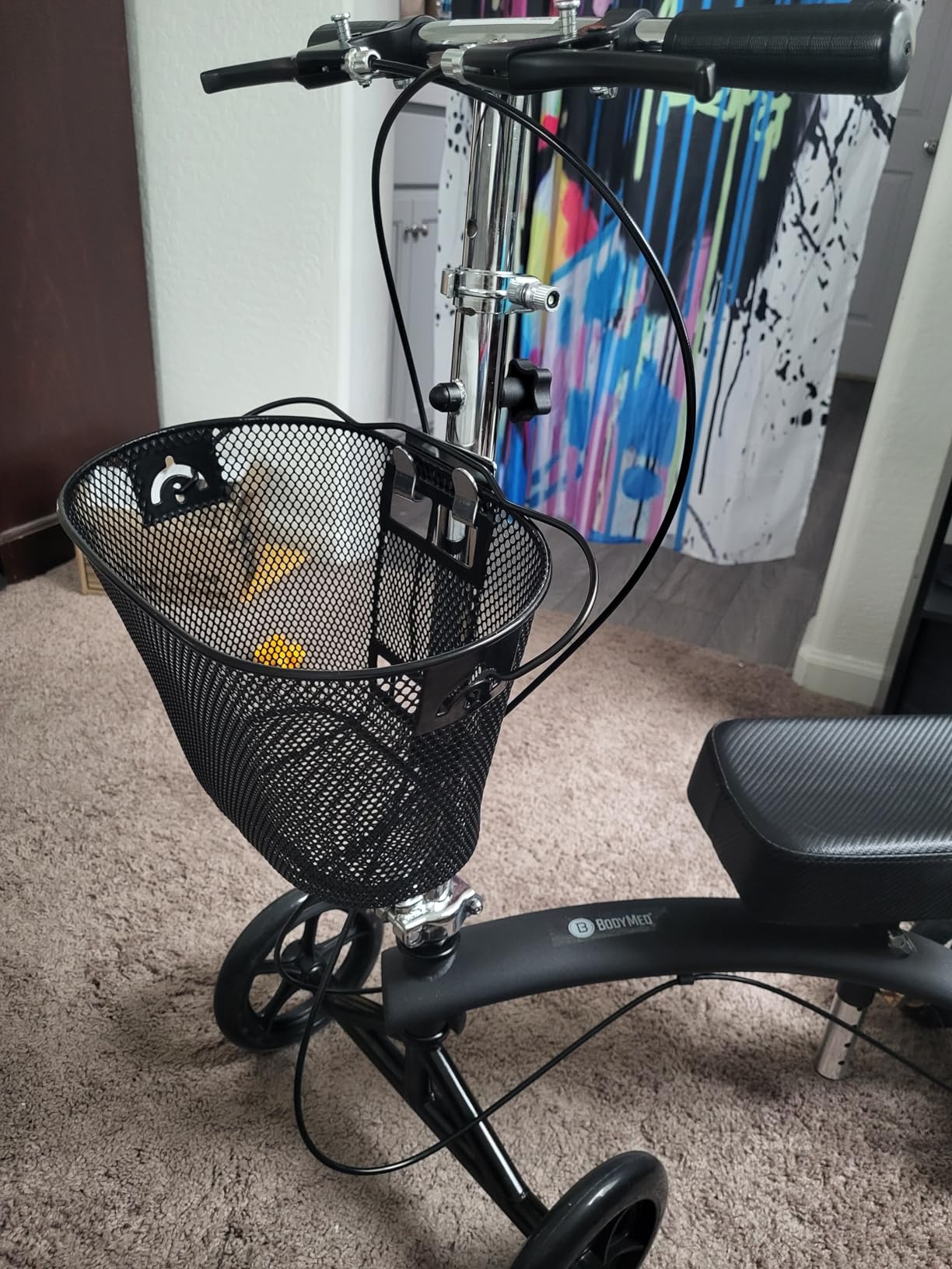 BodyMed Premium Knee Walker, Steerable for Foot Injuries - Adjustable Scooter with Dual Brakes & Metal Basket - Better Alternative to Crutches for Leg Recovery customer photo 1