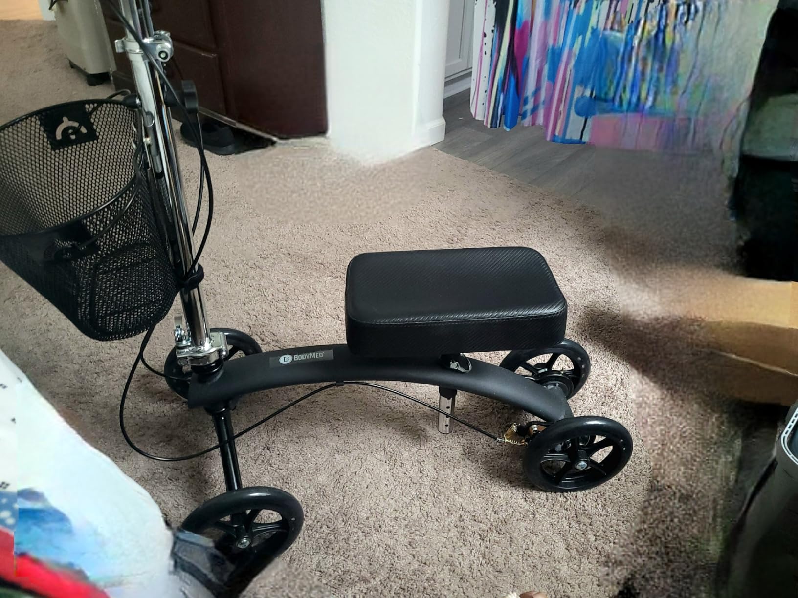 BodyMed Premium Knee Walker, Steerable for Foot Injuries - Adjustable Scooter with Dual Brakes & Metal Basket - Better Alternative to Crutches for Leg Recovery customer photo 2