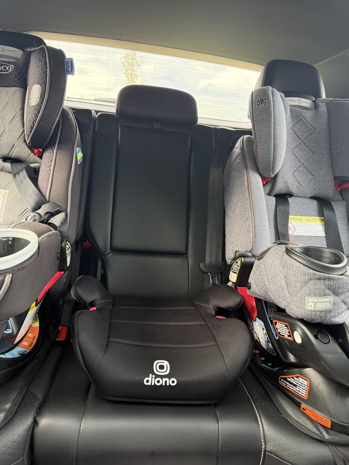 Diono Solana Lite Backless Booster Car Seat, Lightweight & Portable for Travel, Machine Washable Covers, 40-100 lbs, Black Storm customer photo 1