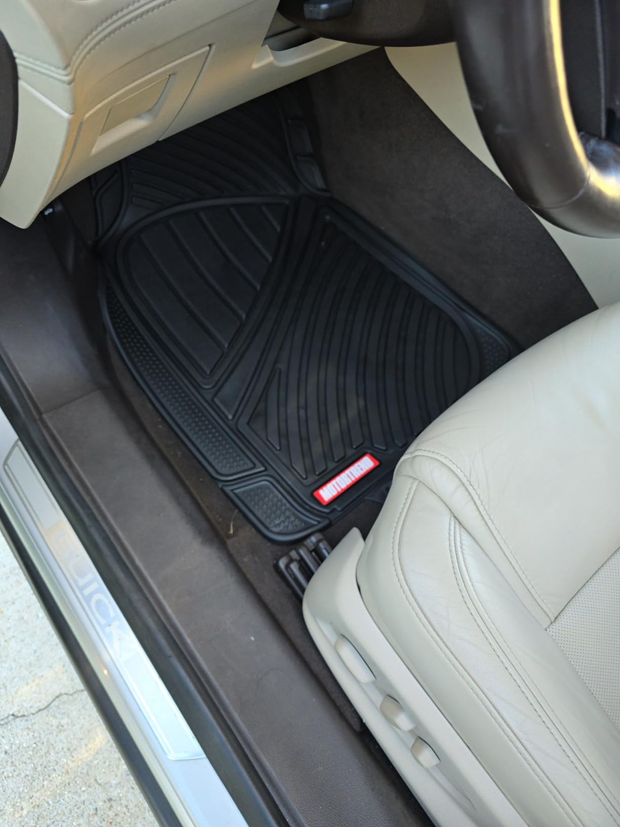 Motor Trend FlexTough Performance All Weather Rubber Car Floor Mats - 3 Piece Floor Mats Automotive Liners for Cars Truck SUV, Heavy-Duty Waterproof (Black) customer photo 1