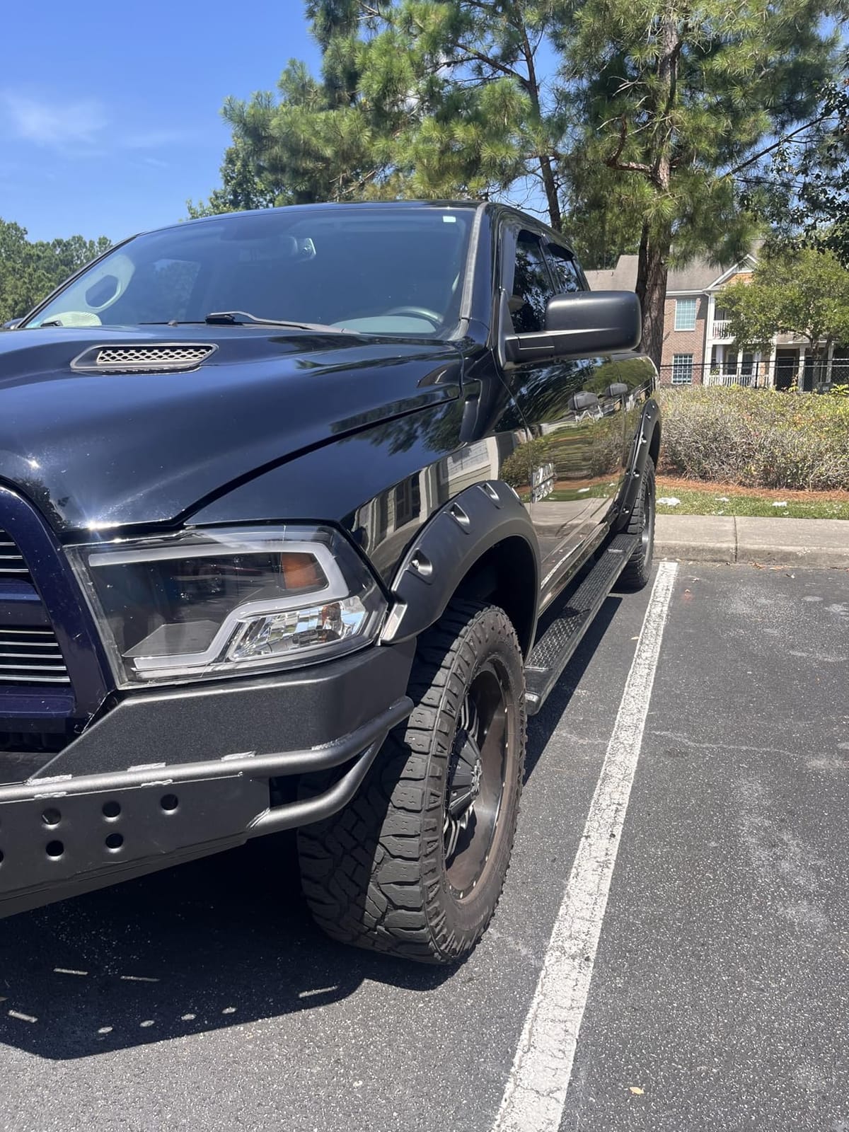 Tyger Auto Fender Flare Compatible with 2009-2018 Dodge Ram 1500; 2019-2024 Classic (Not fit R/T Rebel Warlock), Smooth Textured Black Paintable Bolt-Riveted Style 4pc | TG-FF8D4148 customer photo 1