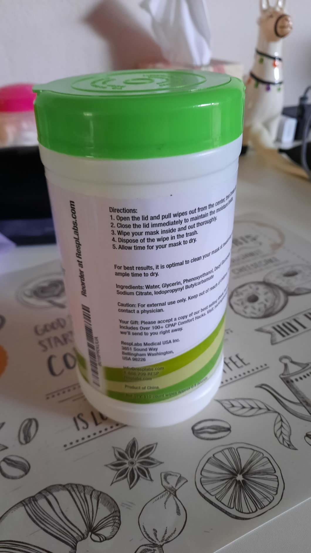 resplabs CPAP Mask Wipes Unscented Cleaner for Full Face, Nasal Masks & Supplies 110 Wipes customer photo 2