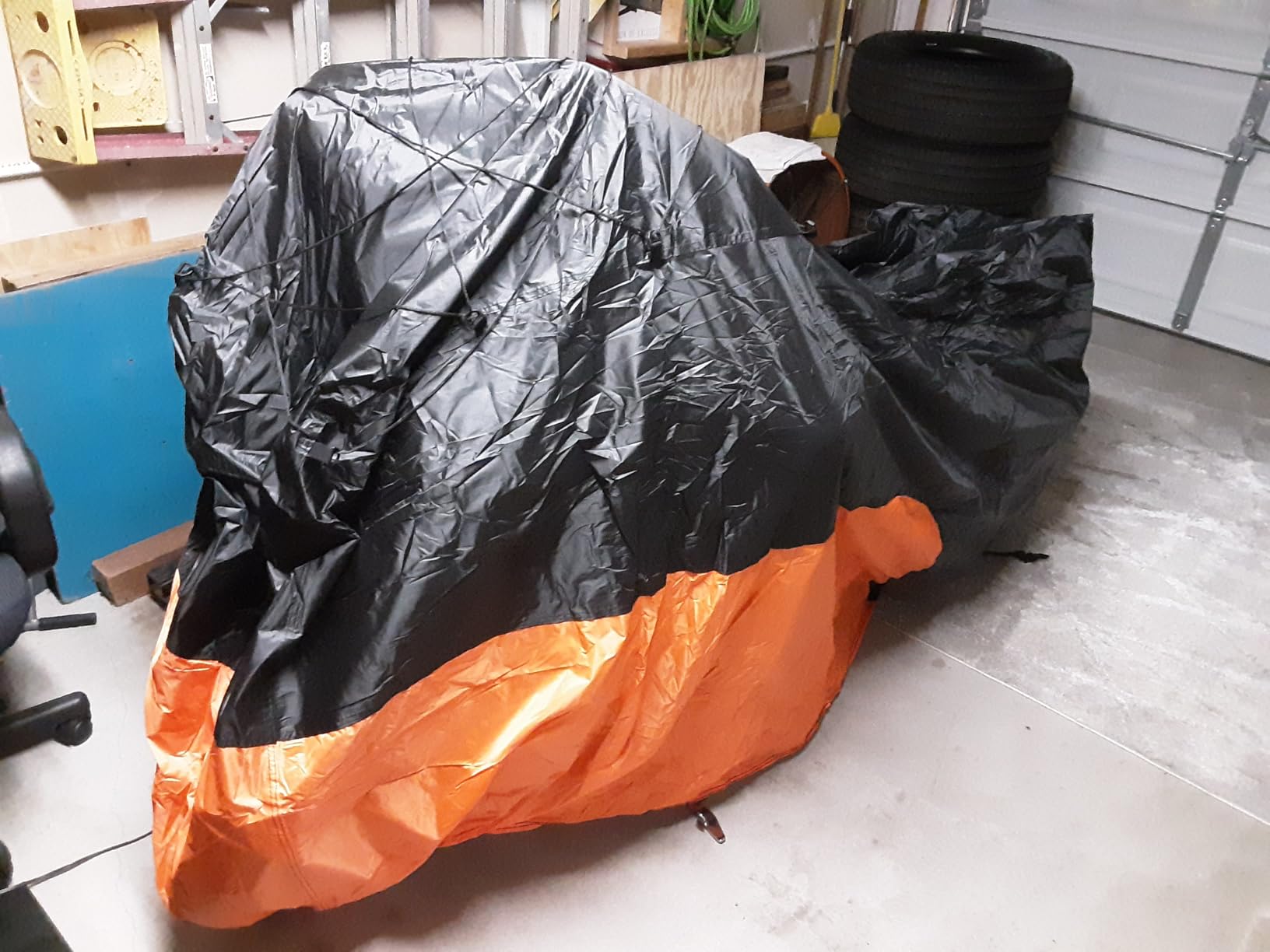 Motorcycle Cover Waterproof Outdoor Storage Fits Up to 116