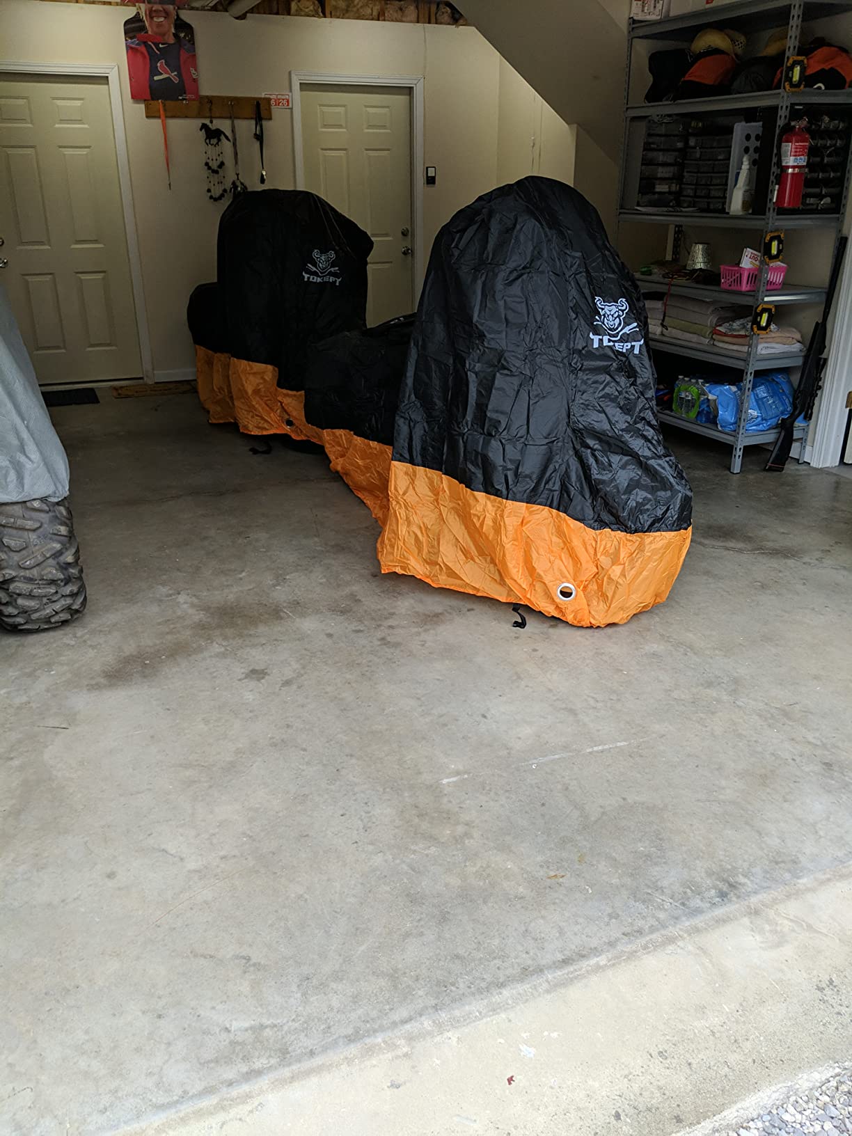 Motorcycle Cover Waterproof Outdoor Storage Fits Up to 116