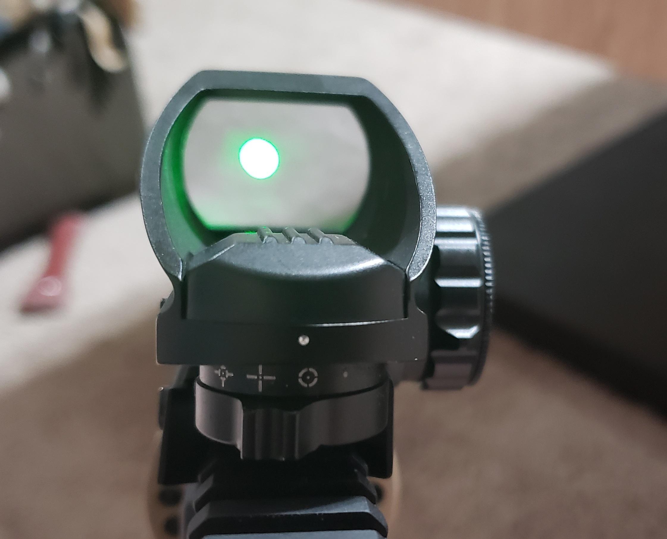 PINTY Reflex Sight, Red Green Dot Sight with Multiple Reticles, Waterproof and Shockproof, Compatible with Picatinny Weaver Rail, Pistol and Rifle customer photo 1