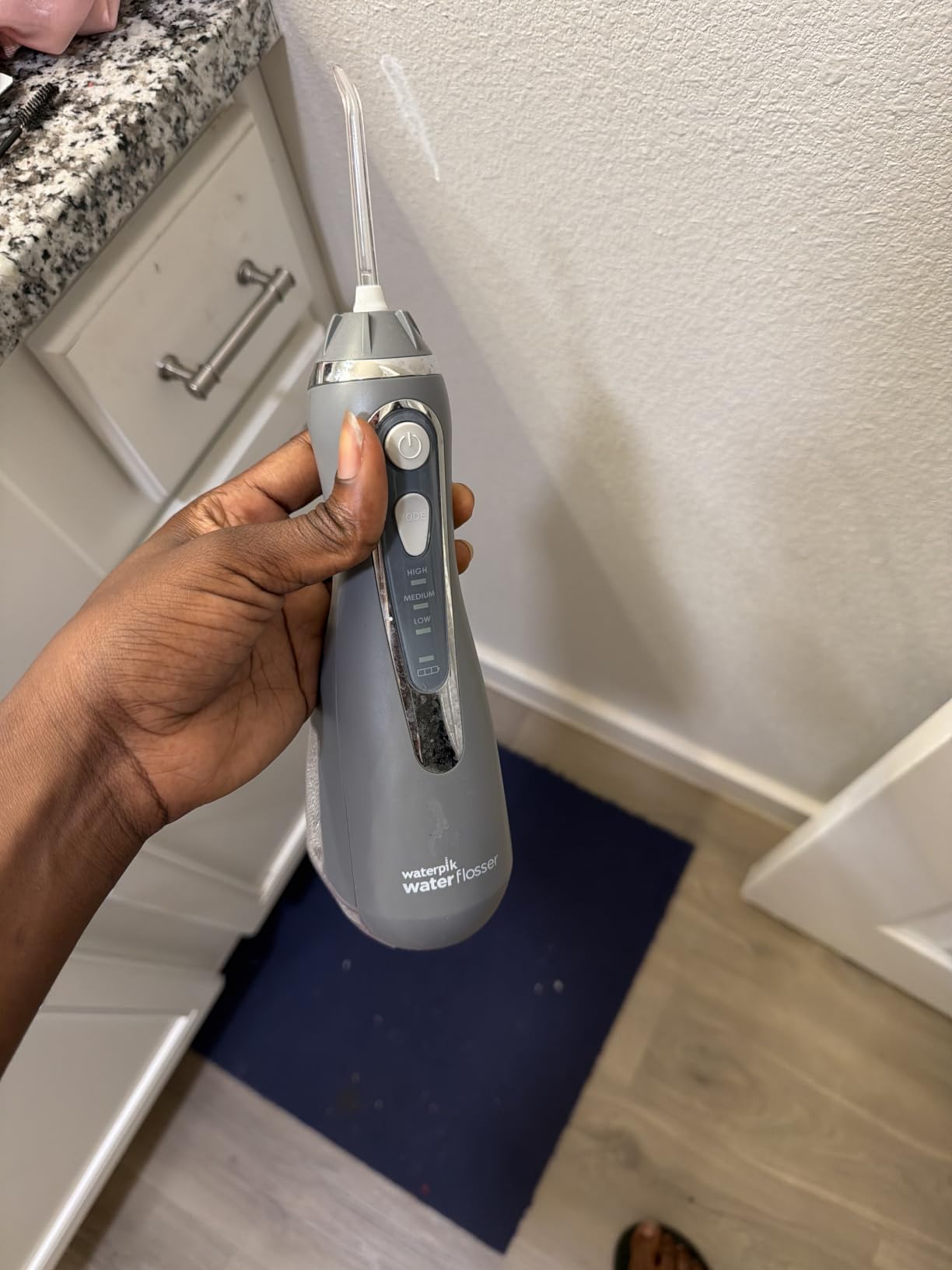 Waterpik Cordless Advanced Portable Water Flosser, Rechargeable, White | 3 Settings, 4 Tips, Travel Bag, for Gums, Teeth, Dental Braces, Implants, Shower Use ADA Accepted WP-580 Packaging May Vary customer photo 2
