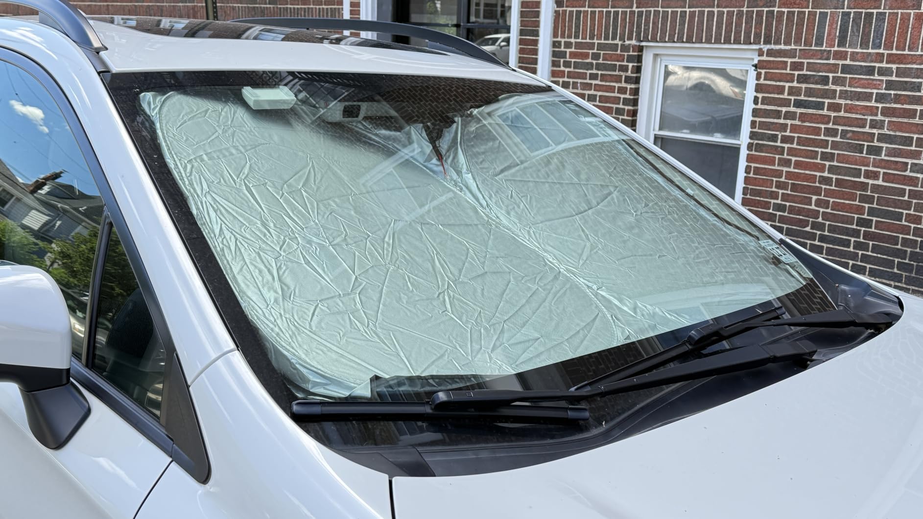EcoNour Car Windshield Sun Shade, Front Window Sun Blocker for SUVs,Sedan customer photo 2