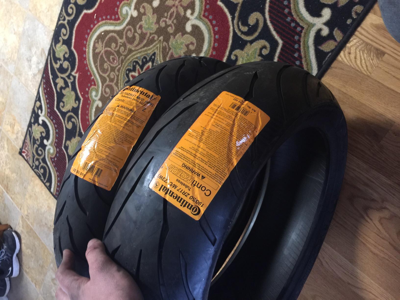 CONTINENTAL Conti Motion Motorcycle Tire Set 120/70zr17 Front & 190/50zr17 Rear 120/70-17 190/50-17 customer photo 1