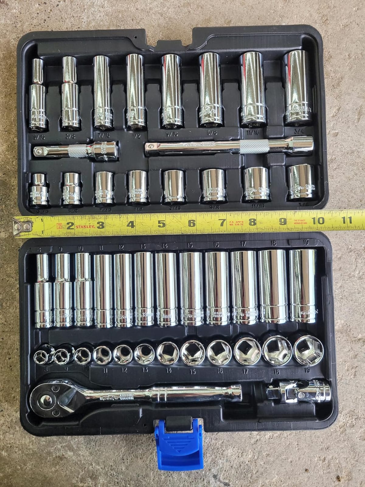 EPAuto 69 Pieces 1/4-Inch & 3/8-Inch Drive Socket Set, Pear Head Ratchet customer photo 2
