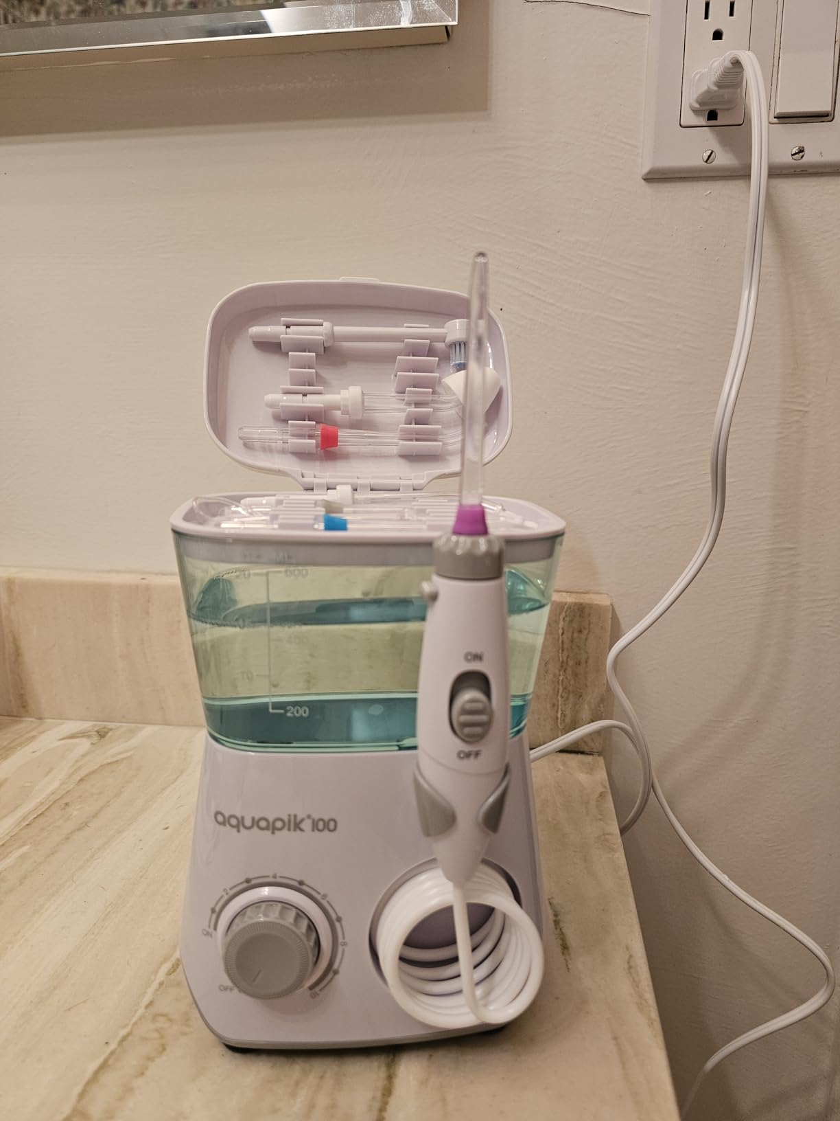 Aquapik 100 Countertop Water Flosser for Teeth, Corded Oral Irrigator Pick customer photo 2