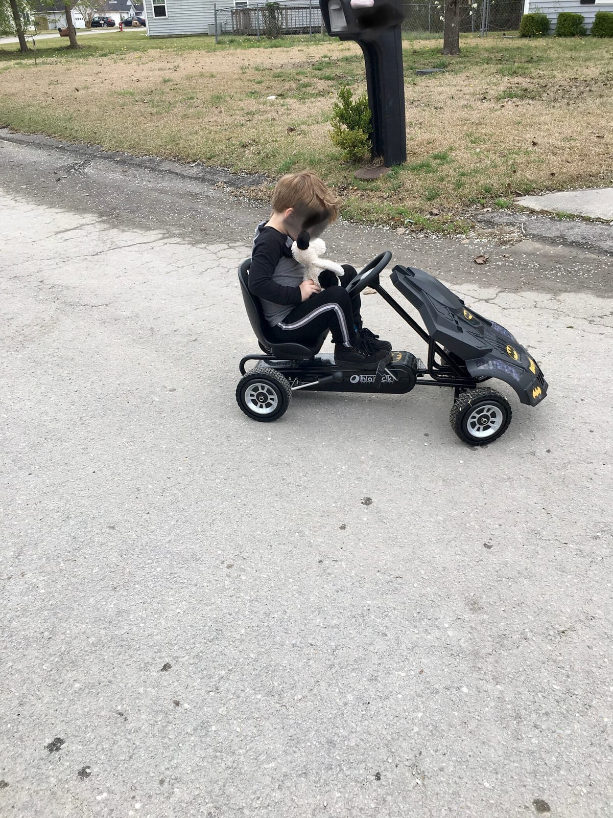 hauck Batmobile Pedal Go Kart, Superhero Ride-On Car for Kids, Black customer photo 2
