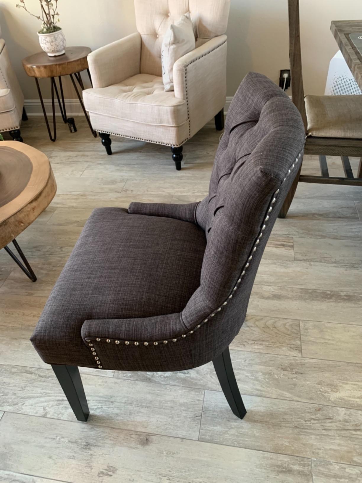 Modway Regent Button Tufted Upholstered Fabric Dining Chair in Light Gray customer photo 1