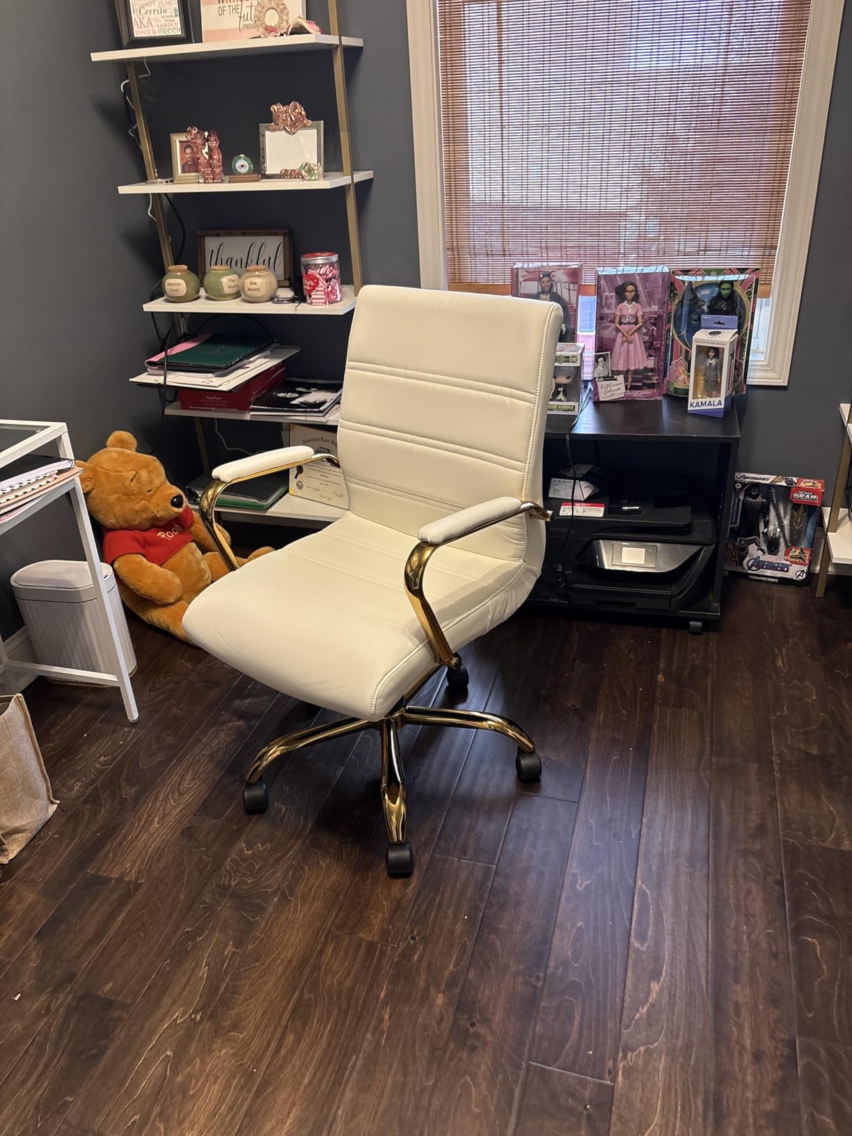 Flash Furniture Mid-Back Black LeatherSoft Executive Swivel Office Chair with Chrome Base and Arms customer photo 2