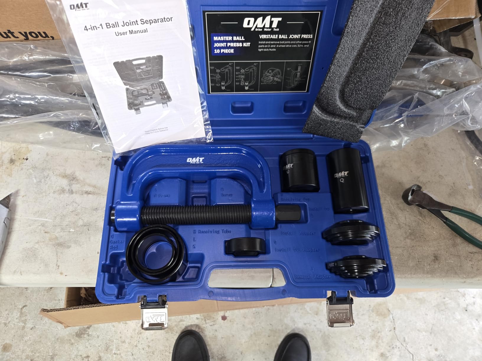 OMT Ball Joint Press Kit, Ball Joint Removal Tool with 4x4 Adapters customer photo 2