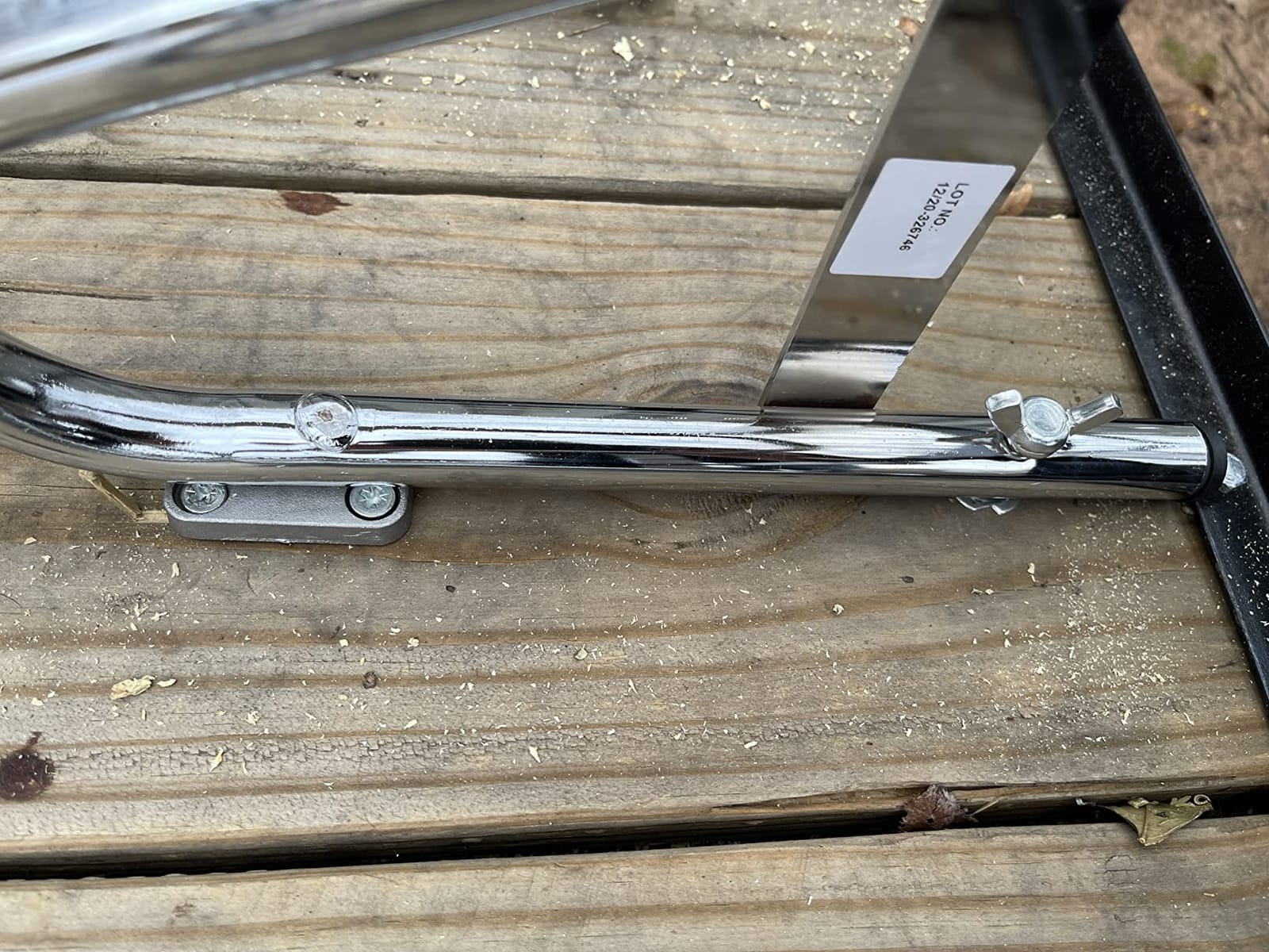 Extreme Max 5001.5763 Deluxe Chrome Motorcycle Wheel Chock - 5.5