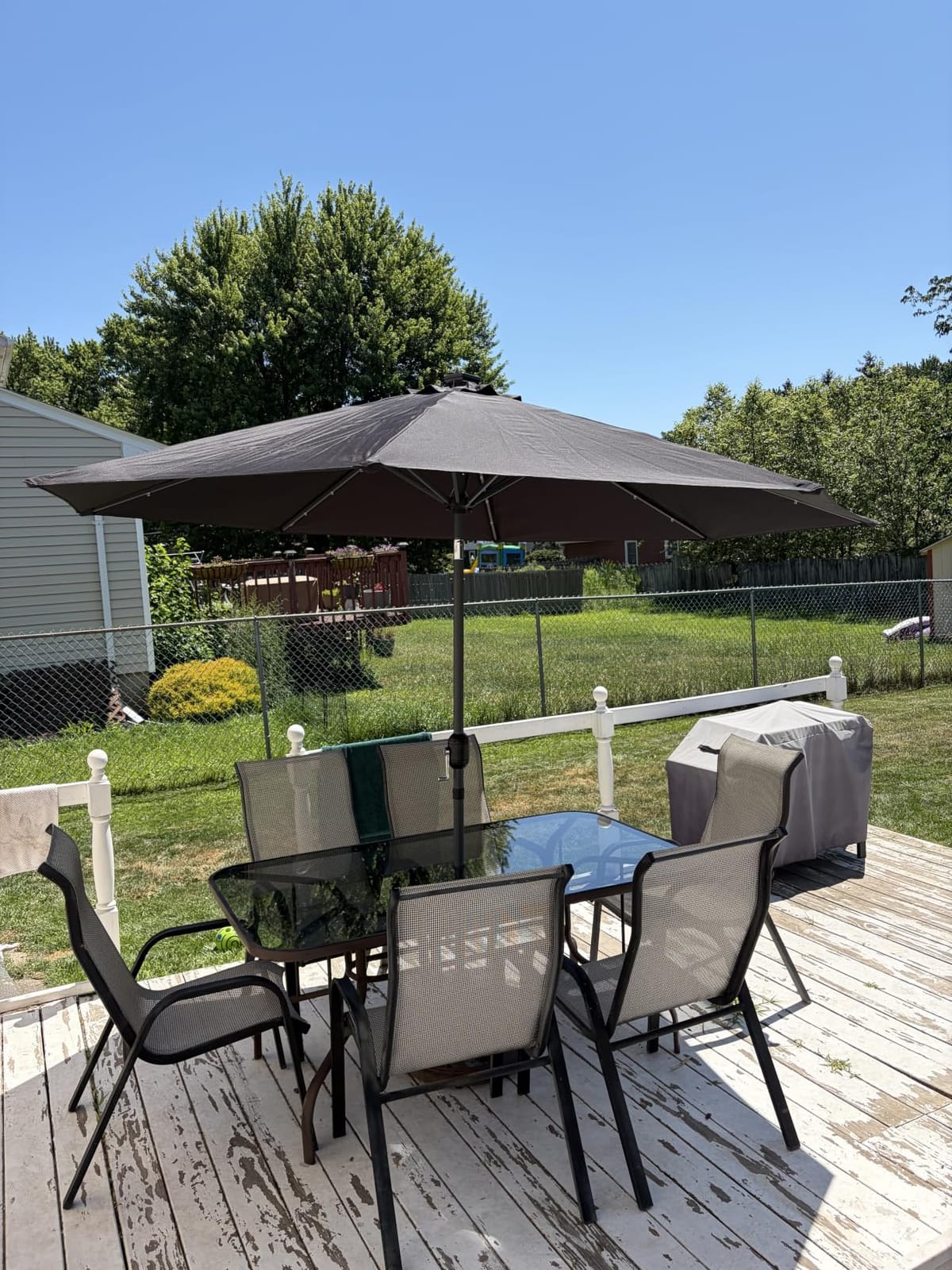 Best Choice Products 10ft Solar Polyester LED Lighted Patio Umbrella w/Tilt Adjustment and UV-Resistant Fabric - Tan customer photo 1