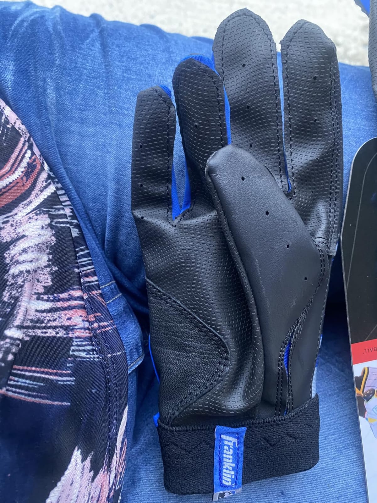Franklin Sports MLB Youth Batting Gloves - Digitek Camo Baseball + Softball - Premium Leather - Many Sizes + Colors - Youth customer photo 2