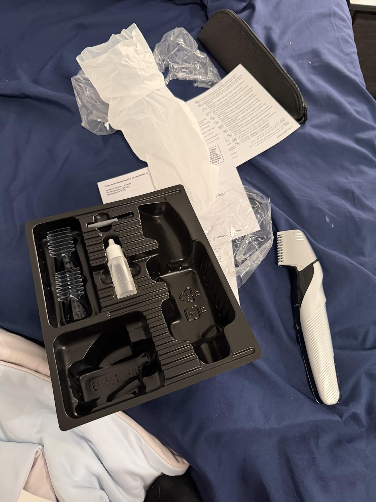 Panasonic Electric Body Trimmer for Men, Cordless Washable Wet Dry Groomer with 3 Comb Attachments, Black ER-GK60-S customer photo 1