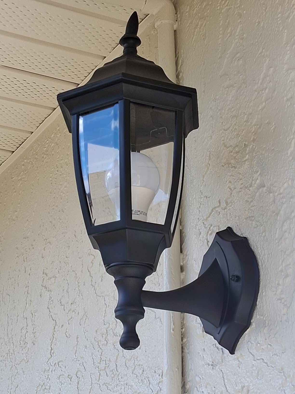 EMART Plastic Outdoor Wall Light Fixtures, Porch Sconces(2 Pack, Black) customer photo 2