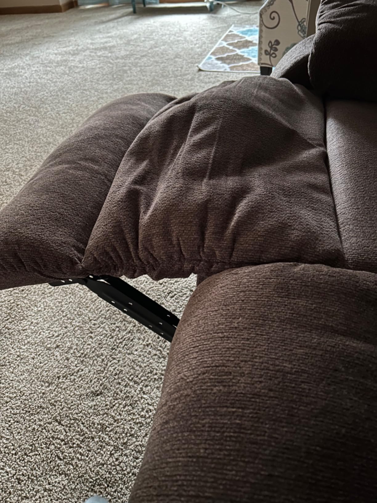 Signature Design by Ashley Manual Reclining Sofa Couch, Gray Chenille customer photo 2