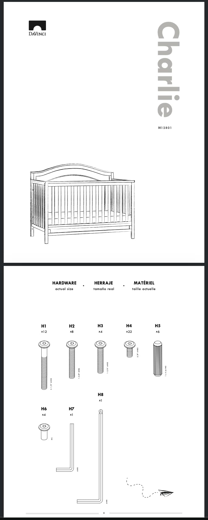 DaVinci Charlie 4-in-1 Convertible Crib, GREENGUARD Certified, White customer photo 1