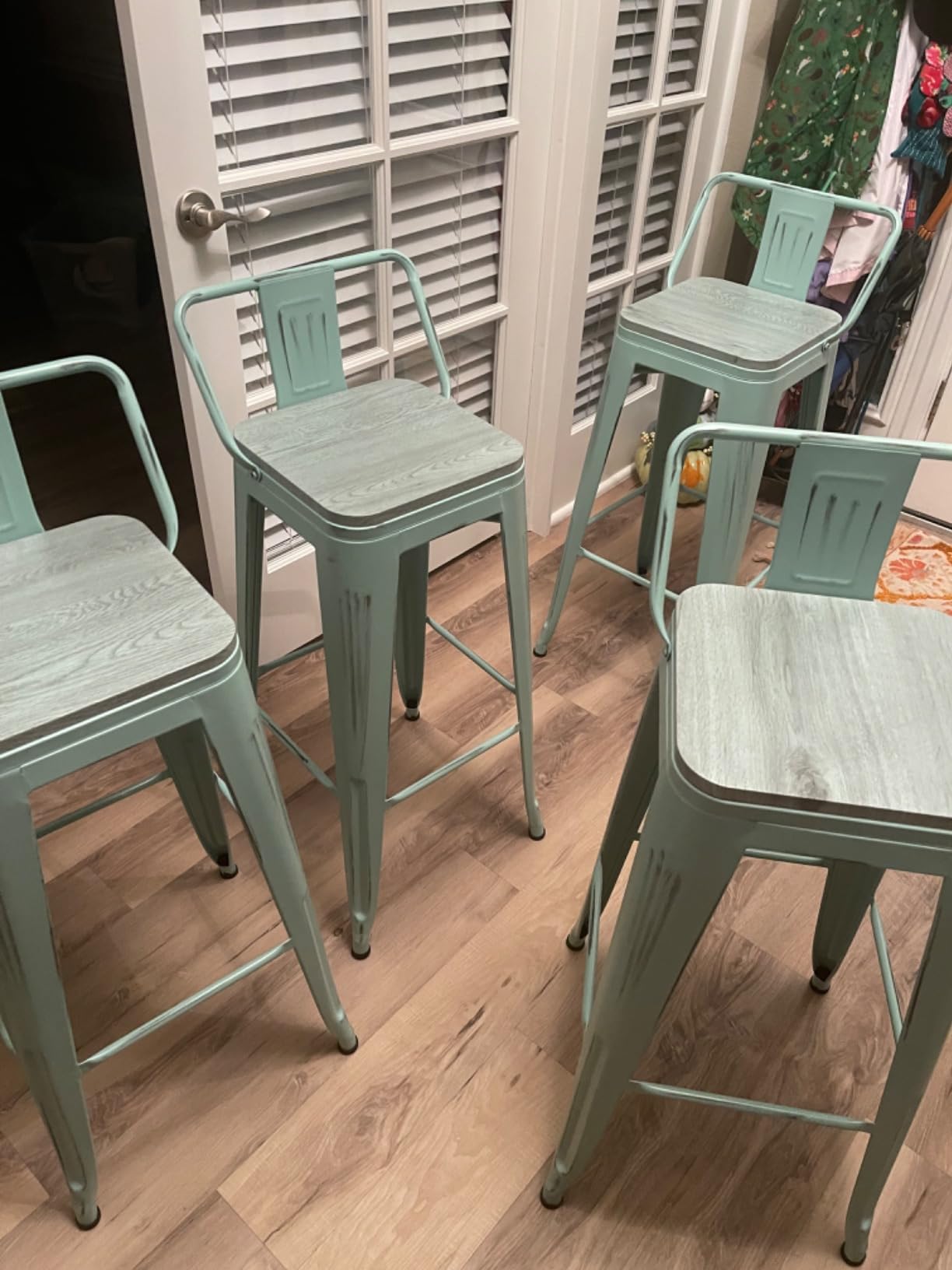 Yongchuang Metal Bar Stools Set of 4, 30