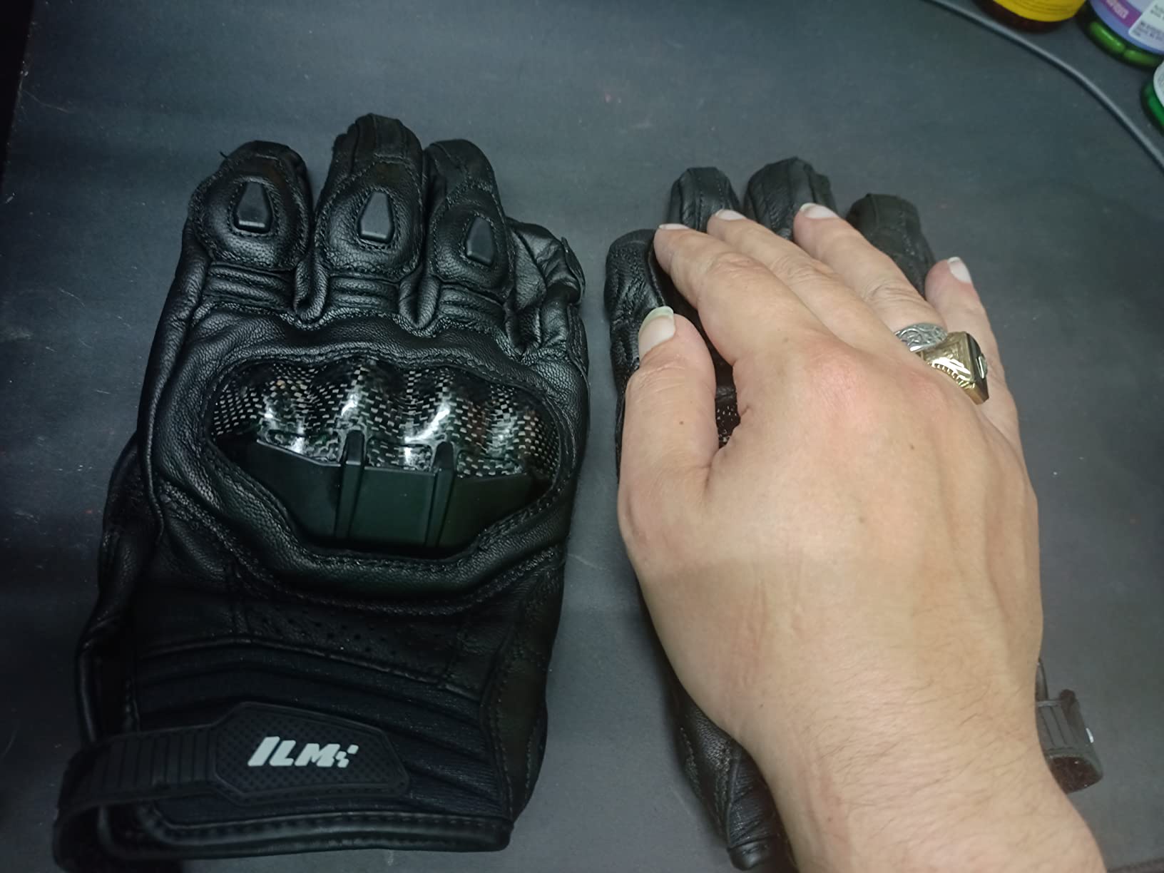 ILM Air Flow Leather Motorcycle Gloves for Men and Women Model GRC01L customer photo 2
