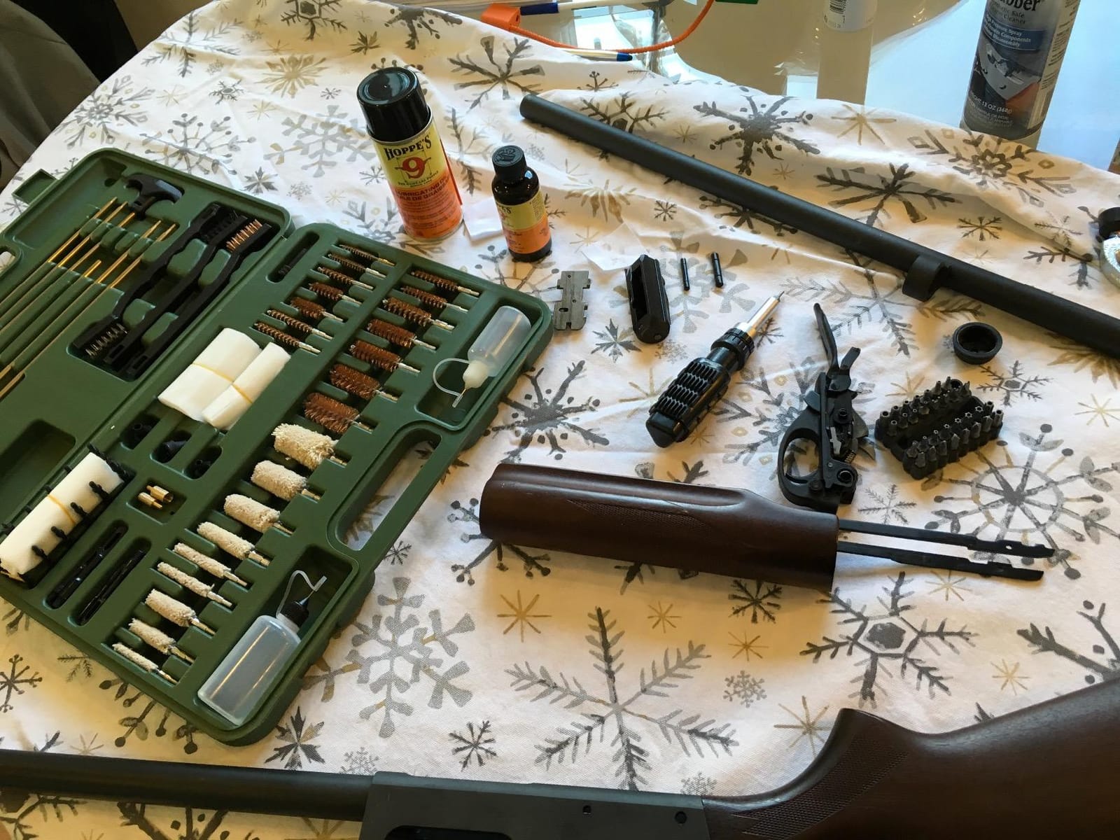 iunio Gun Cleaning Kit, Universal Gun Cleaning Kit for All Caliber Shotgun Pistol Rifle Cleaning Kit with Mat Portable Case customer photo 2