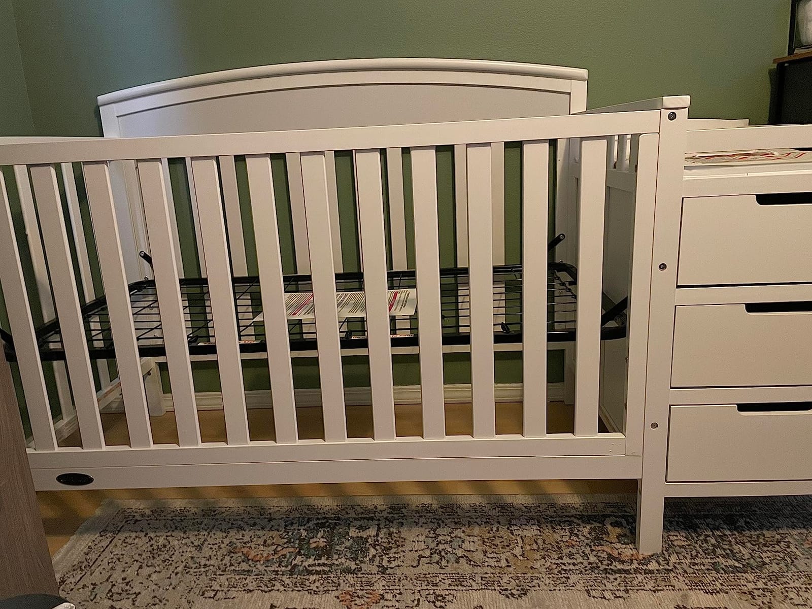 Graco Benton 4-in-1 Convertible Crib and Changer, White customer photo 2