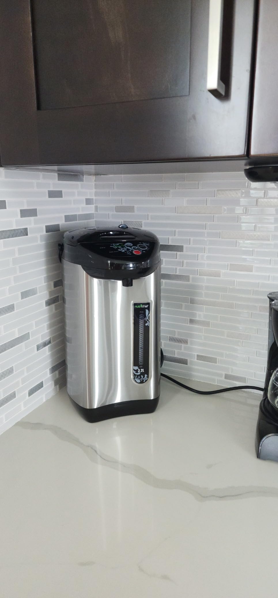 NutriChef Hot Water Urn Pot Insulated Stainless Steel,Auto & Manual Dispense,Auto Boiler,Safety Lock Shutoff 3.38 QT /3.2L - Auto Boiler Shut Off - PKWK43 customer photo 1