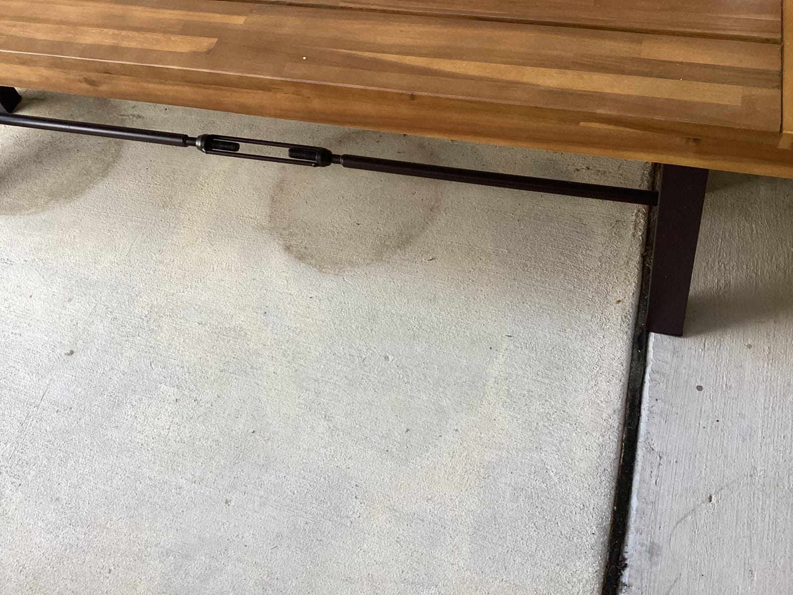 Christopher Knight Home Catriona Outdoor Acacia Wood Bench with Metal Accents, Teak Finish / Rustic Metal 14. 50 x 63 x 17. 75 inches customer photo 1