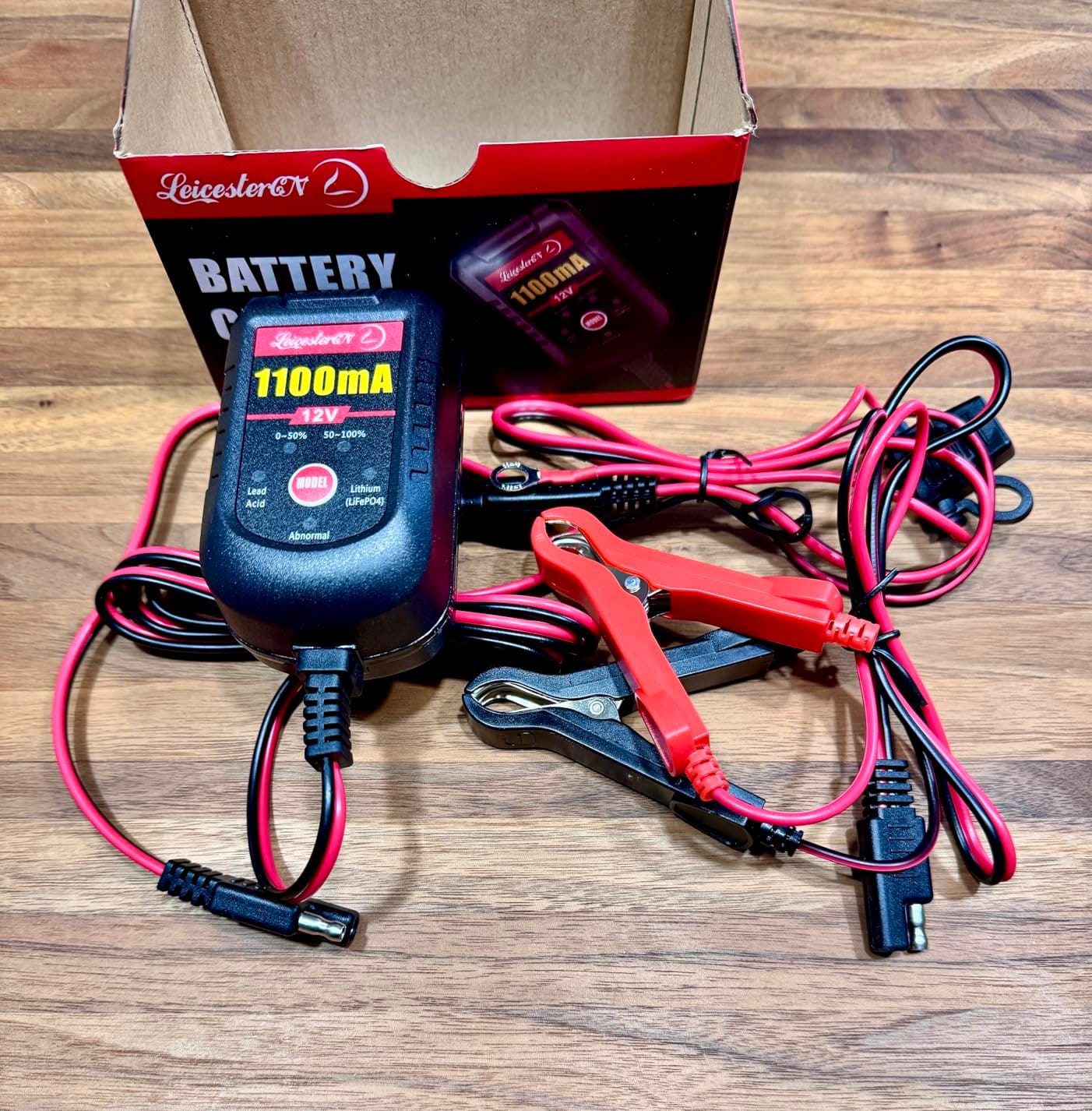 Motorcycle Battery Charger and Maintainer 12V, 1.1Amp Smart Trickle Charger - Automatic Float Charger for Cruiser Sport Bike ATV Scooter Dirt Bike Lawn Mower, LiFePO4 Lithium Lead Acid AGM Gel customer photo 1