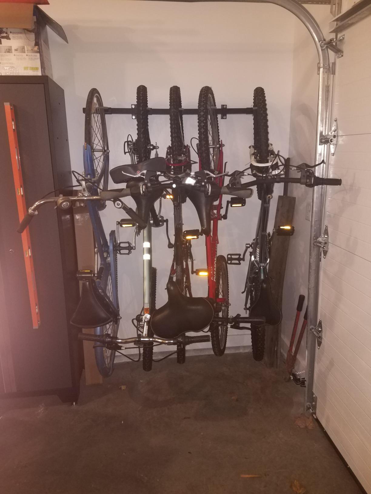 StoreYourBoard Bike Storage Rack – Heavy Duty Garage Bike Rack for 5 Bicycles, Space-Saving Vertical Bike Rack, Adjustable Wall Bike Mount for Garage Organizer, Bicycle Hanger, Holds 300 lbs customer photo 2