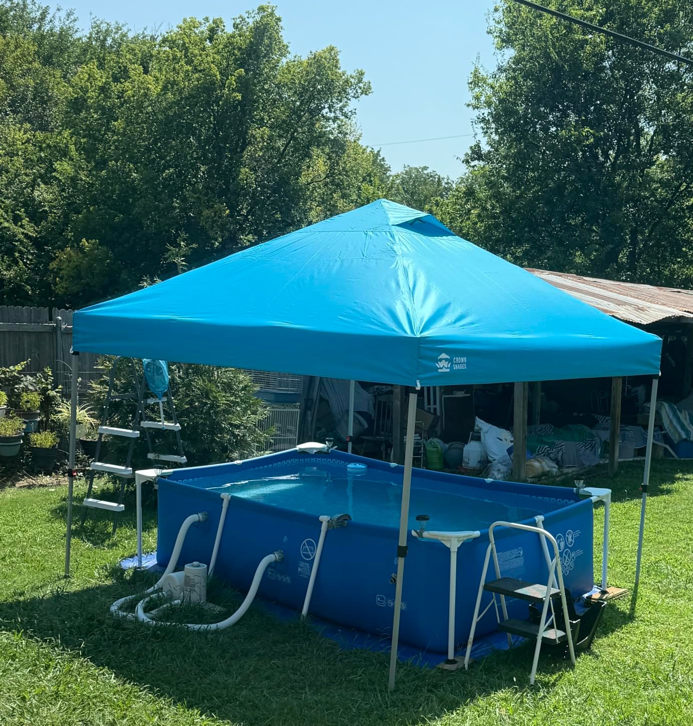 CROWN SHADES 10x10 Pop Up Canopy Tent with One Push Setup, Black customer photo 1