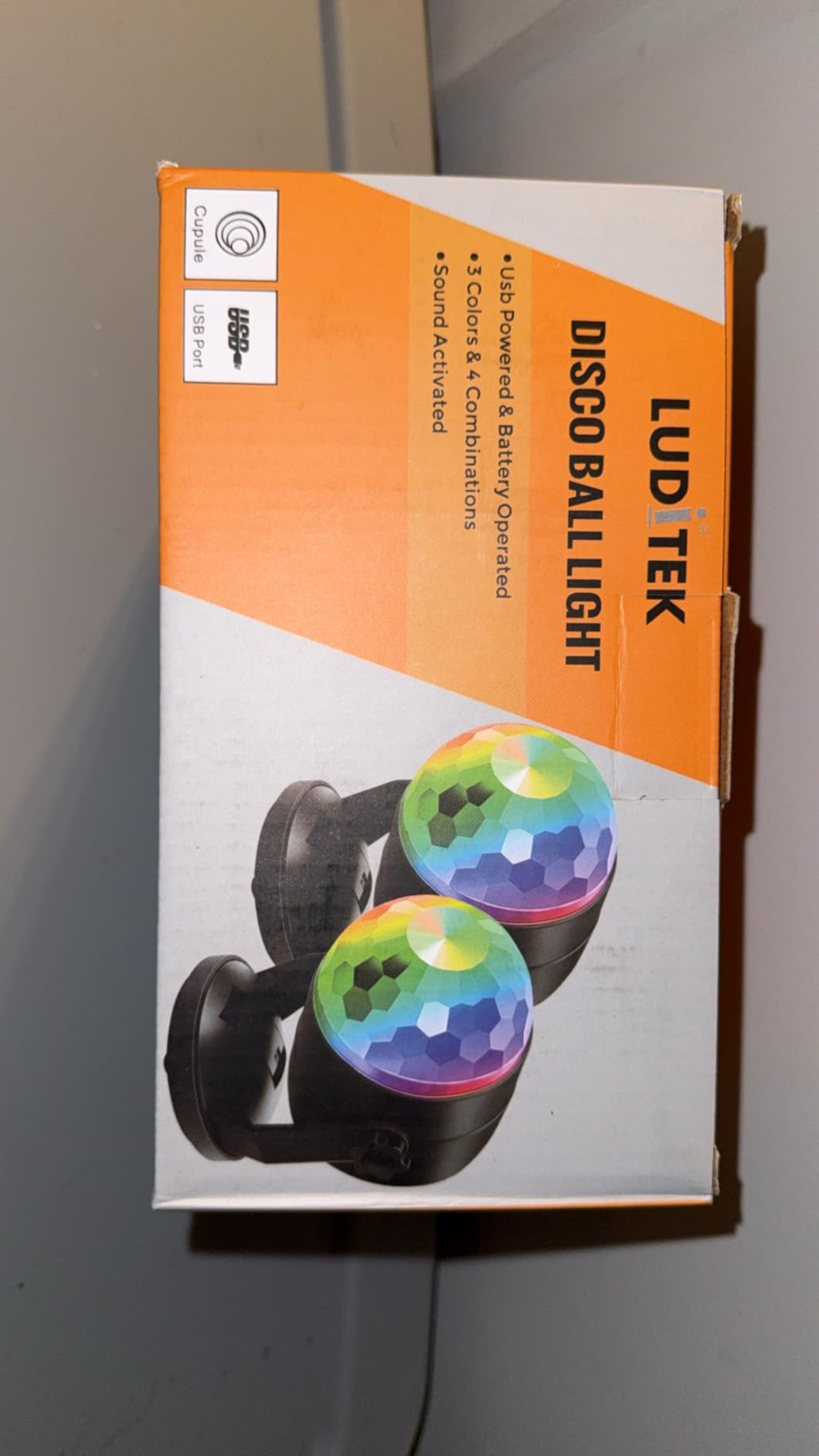 Luditek 2-Pack Portable Sound Activated Party Lights, Battery Powered/USB customer photo 1
