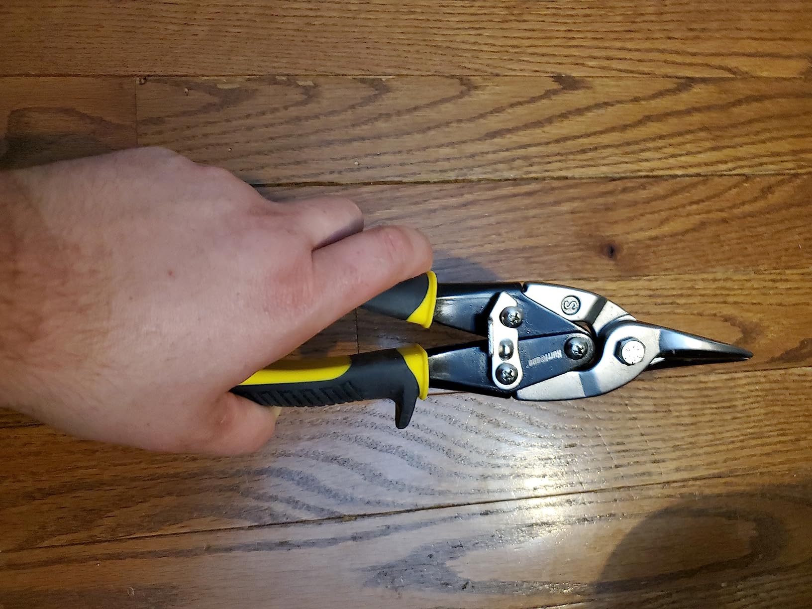 HURRICANE 10 inch Aviation Tin Snips, Straight Cut Metal Shears with Non-Slip Tyregrip Handle, Cr-V Steel Blades Shears for Thin Sheet Metal, Aluminum, Gutter & DIY Projects customer photo 2