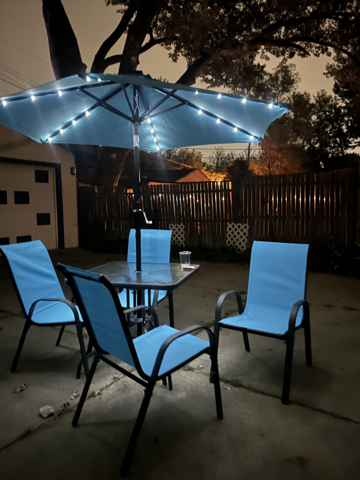 ABCCANOPY Solar Led Patio Umbrella with 32 Lights 9FT(Turquoise) customer photo 1