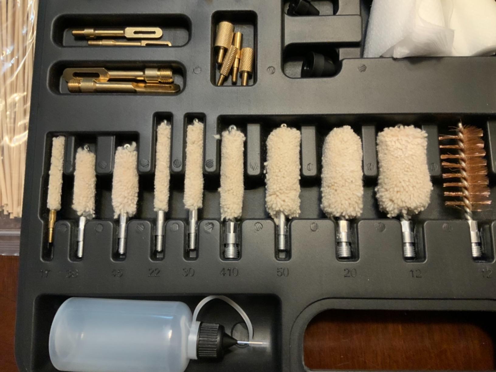 iunio Universal Gun Cleaning Kit, with Mat and Case, Full Brass Jags, Rods and Adapters, for All Guns, Rifle, Shotgun, Handgun, Pistol, Hunting, Shooting, All Caliber customer photo 2