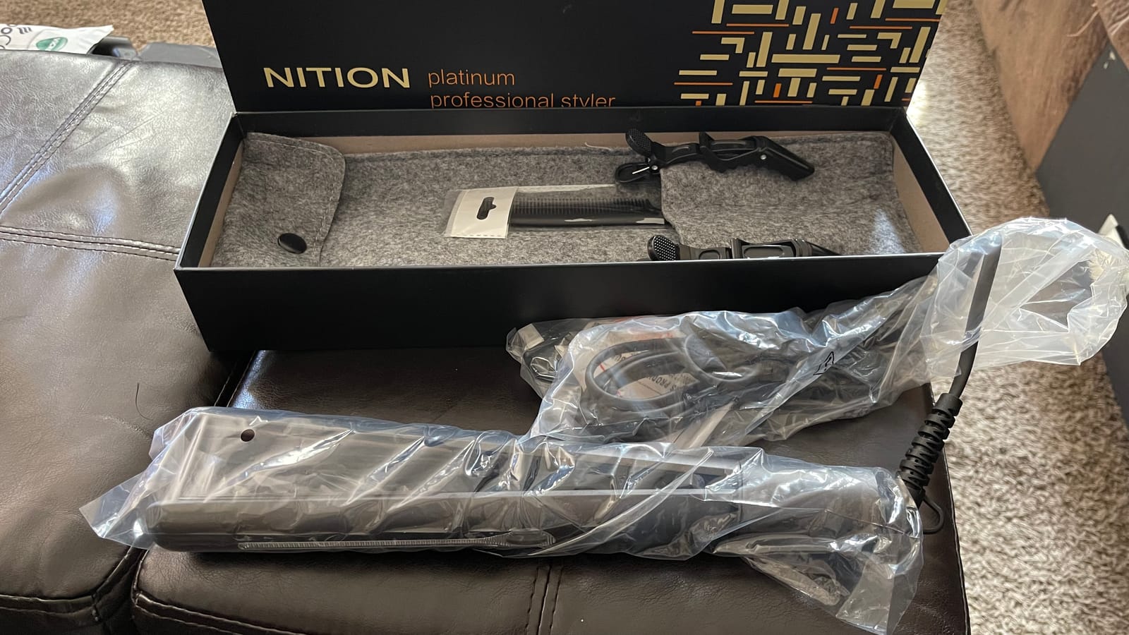 NITION Ceramic Tourmaline Hair Straighteners LCD Flat Iron MCH 10s Fast Heating Up. 1