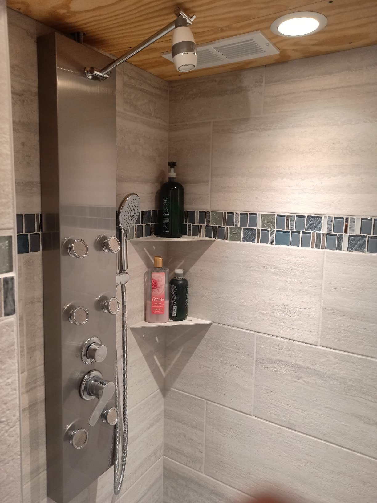 ROVOGO Shower Panel Tower System With Adjustable Shower Head, Brushed customer photo 2